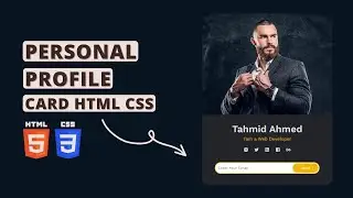 Responsive Personal Profile Card With HTML And CSS | CSS Card Design Idea (2022)