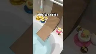 I made a slide for bath bombs 🛀 #satisfying #diy #duck #beauty #hazbinhotel #lucifer #alastor