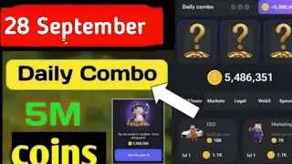 28 September 2024 daily combo Hamster Kombat Today new | Daily combo Hamster kombat