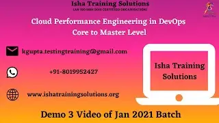 Cloud Performance Engineering and Performance Monitoring in DevOps- Demo3.. +91-8019952427 to enroll