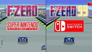 F-Zero 99 - Graphics Comparison All Tracks (Switch vs. SNES)