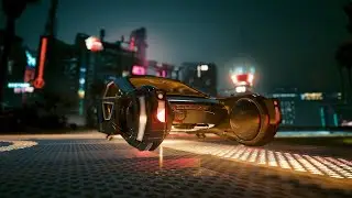 Flying around Night City in Cyberpunk 2077