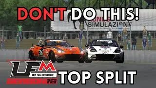 What NOT to do when racing in the Top Split(Mazda MX-5 Cup LFM)