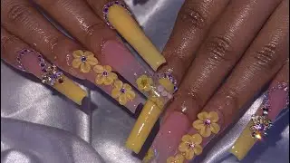 Yellow summer nails ✨ | acrylic nail tutorial for beginners