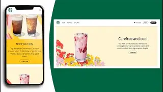 Responsive Starbucks Website Clone Using HTML, CSS & Javascript