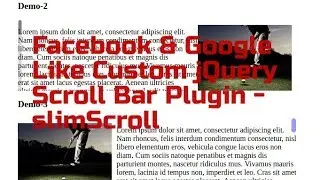 Facebook & Google Like Custom jQuery Scroll Bar Plugin – slimScroll