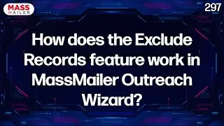 How does the Exclude Records feature work in MassMailer Outreach Wizard