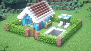 How to Build a Detached House with a Pool in Minecraft? - Minecraft House Tutorial