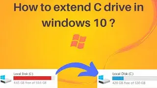 How to Extend C Drive in Windows 10 | Extend C Drive