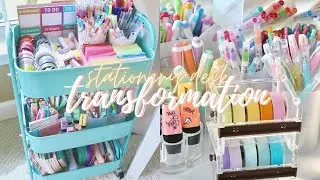 Desk + stationery organization makeover ✨🍃