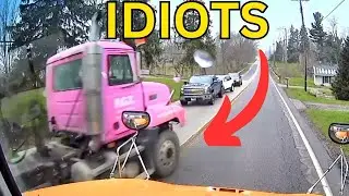 BEST OF SEMI-TRUCKS ROAD RAGE, BRAKE CHECK, INSTANT KARMA #2024