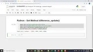 166 Python   Set Method difference update