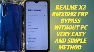 Realme X2 XT RMX1992/RMX1991 FRP bypass google account remove without pc very easy method