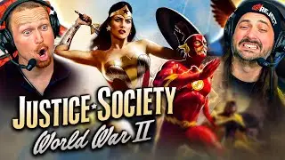 JUSTICE SOCIETY: WORLD WAR II (2021) MOVIE REACTION! FIRST TIME WATCHING! Tomorrowverse DC Animated