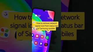 How to remove network signal icon from status bar of Samsung mobiles #samsung #network #shorts