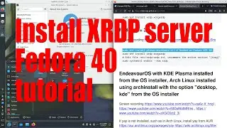 Install xrdp RDP server on Fedora KDE 40 tutorial for beginners - March 2024 - 92cd6942