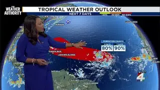 Meteorologist Jenese Harris says tropical storm could develop by Tuesday