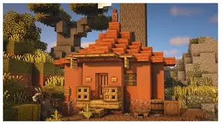 Minecraft: How To Build A Day 1 Savanna Starter Base | Tutorial