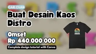 Cara Membuat Desain Baju Kaos di Canva | Ide bisnis dengan Canva desain Sablon Baju