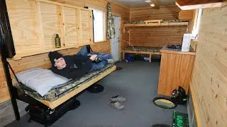 Solo Ice Camping In Huge Ice Shack | Catch N' Cook!