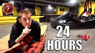 24 HOUR OVERNIGHT CHALLENGE IN GO KART TRACK!