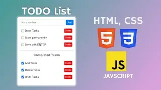 TODO List App with HTML CSS and Javascript