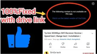 How to Fix YouTube vanced Problem | The Following content is not available on this app