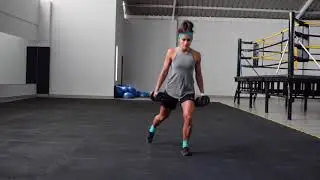 45 Degree DB Walking Lunge | fitdesignbyannie | Annie Miller