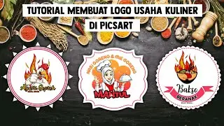 5 Cara membuat design logo warung makan / usaha kuliner di HP | PicsArt