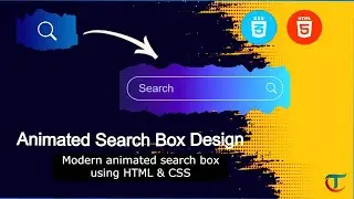 Modern Animated Search Box Using Simple HTML & CSS 🔍