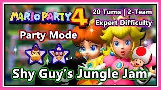 Mario Party 4 - 20 Turns | 2-Team | Peach & Daisy vs. DK & Waluigi | Shy Guy's Jungle Jam (R)