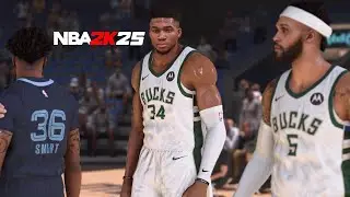 NEW LOOK BUCKS | BUCKS vs GRIZZLES | NBA 2K25 CONCEPT GAMEPLAY | K4RL