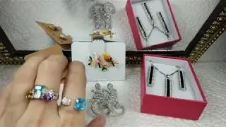 Обзор 9 aliexpress. Украшения с эмалью. Качественные цирконистые кольца. И бракованная брошь.