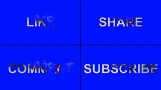 The Words Subscribe Share Comment and Like Burning in Flames to Ashes on a Blue Screen