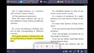 Sentence Key Cluster in ParaMind database    for cluster of sentences    and    super sentence    an