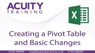 Excel 2016: Creating a Pivot Table and Basic Changes