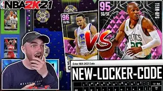 NEW LOCKER CODE 2K21 + PINK DIAMOND RAY ALLEN VS PINK DIAMOND STEPH CURRY GAMEPLAY! (NBA2K21 MyTEAM)