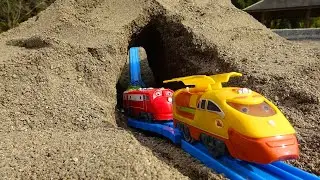 Chuggington Plarail ☆ Sandbox Mountain & Tunnel x 2 Courses