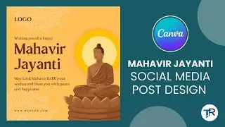 Mahavir Jayanti Social Media Post In Canva | Canva Hindi Tutorials For Beginners