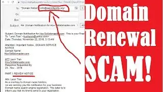 SCAM! Domain Name Search Engine Renewal Notification Email!