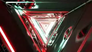 Triangle Neon Digital Zoom Infinite Loop Animation Stock Free Metallic VJ Loop Simple Lines Pattern