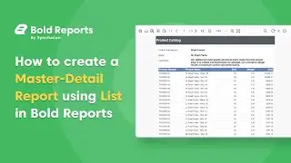 How to Create a Master-Detail Report Using the List in Bold Reports