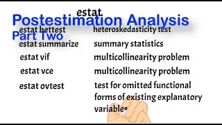 Postestimation Analysis (Part2) |Regression Analysis and Estimation Methods |Stata Tutorials Topic36