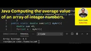 Java Computing the average value of an array of integer numbers