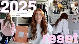 2025 reset 🗓️🌟📚 (deep cleaning & organizing, vision boards, reading goals & journal set up + more!)