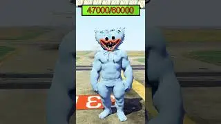 MUSCLE HUGGY WUGGY vs FLASH HULK in GTA 5! (BATTLES) #shorts