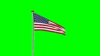 United States COUNTRY NATIONAL FLAG ANIMATED GREEN SCREEN EFFECT BACKGROUND VIDEO