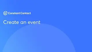 Create an event | Constant Contact