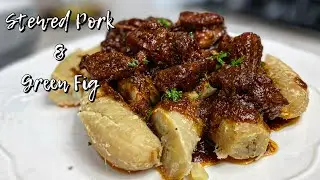 Let’s Cook Dinner with me | Stewed Pork with boiled green bananas! It so tasty!