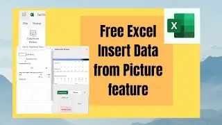 Free Excel Insert Data from Picture feature